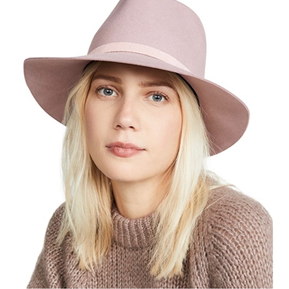 🌿RAG & BONE WOOL FEDORA In pink